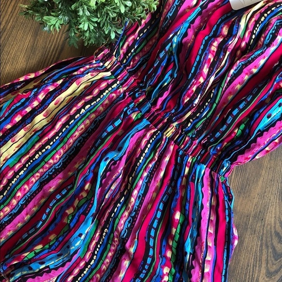 🎄 Hawaiian clothing romper shorts  colourful SZ S/M - Picture 2 of 9